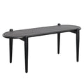 2 Piece Oval Acacia Wood and Metal Nesting Coffee Table by Blak Hom