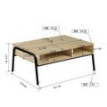 Rectangular Coffee Table with Storage by Blak Hom