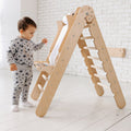 5in1 Montessori Climbing Set: Triangle Ladder + Climbing Arch + Slide Board + Cushion + Art Addition by Goodevas