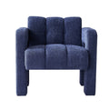 Wide Boucle Upholstered Accent Chair by Blak Hom