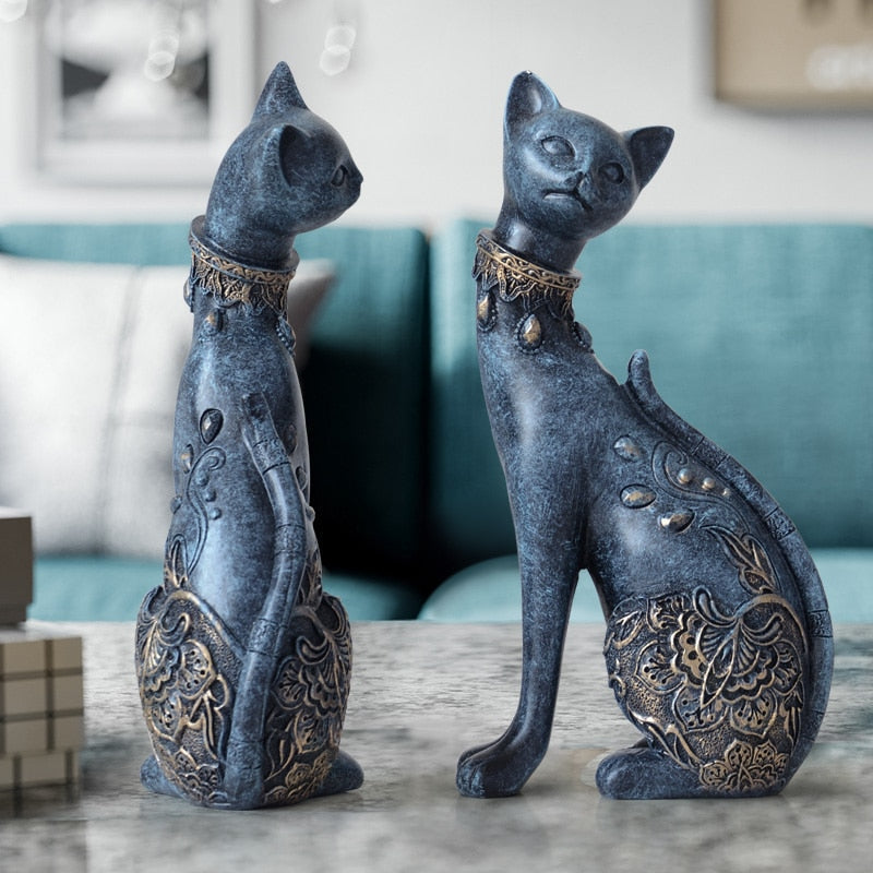 Figurine Decorative Resin Cat statue by Blak Hom