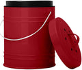 Countertop Compost Bin - Kitchen compost bin with EZ-No Lock Lid, Plastic Liner & Charcoal Filters - Sturdy Construction & Odor-Free Seal to Prevent Smell, Dishwasher Safe by Cooler Kitchen