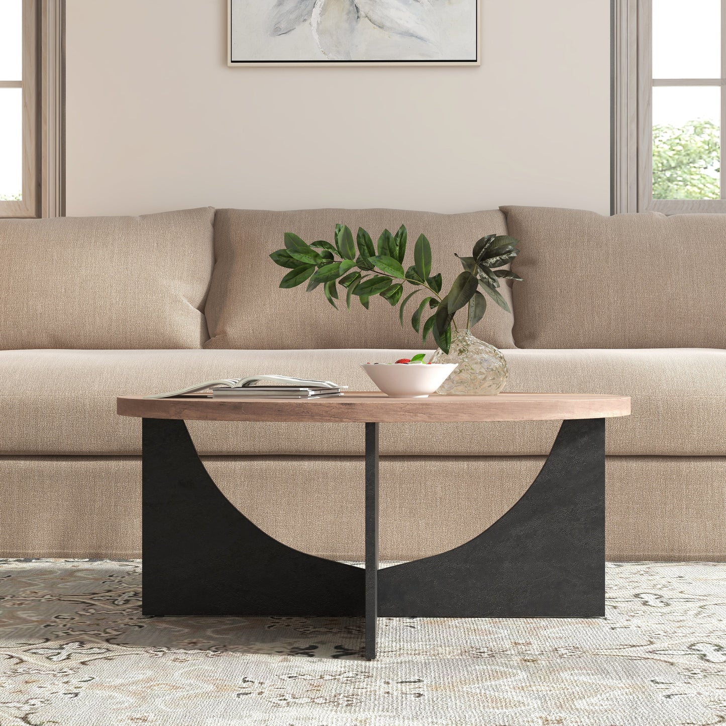 Modern Retro Round Coffee Table by Blak Hom