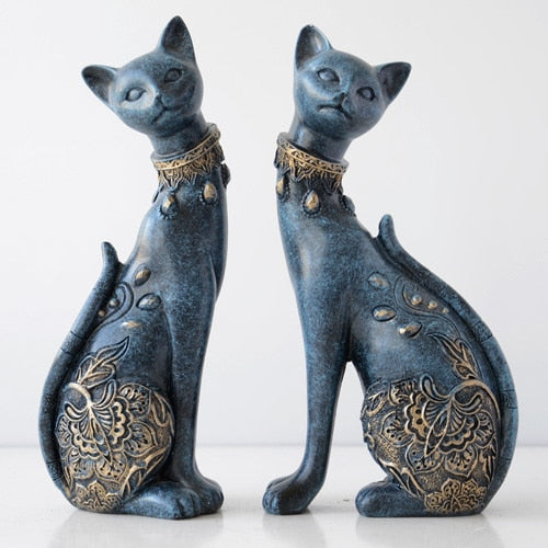 Figurine Decorative Resin Cat statue by Blak Hom