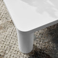 Modern Minimalist Cream White Coffee Table by Blak Hom