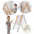 6in1 Montessori Climbing Frame Set: Triangle Ladder + Arch/Rocker + Slide/Ramp + Net + Cushion + Art Addition by Goodevas