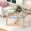 Round Glass Modern Coffee Table by Blak Hom