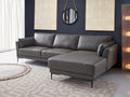 ACME Meka Sectional Sofa, Anthracite Leather by Blak Hom