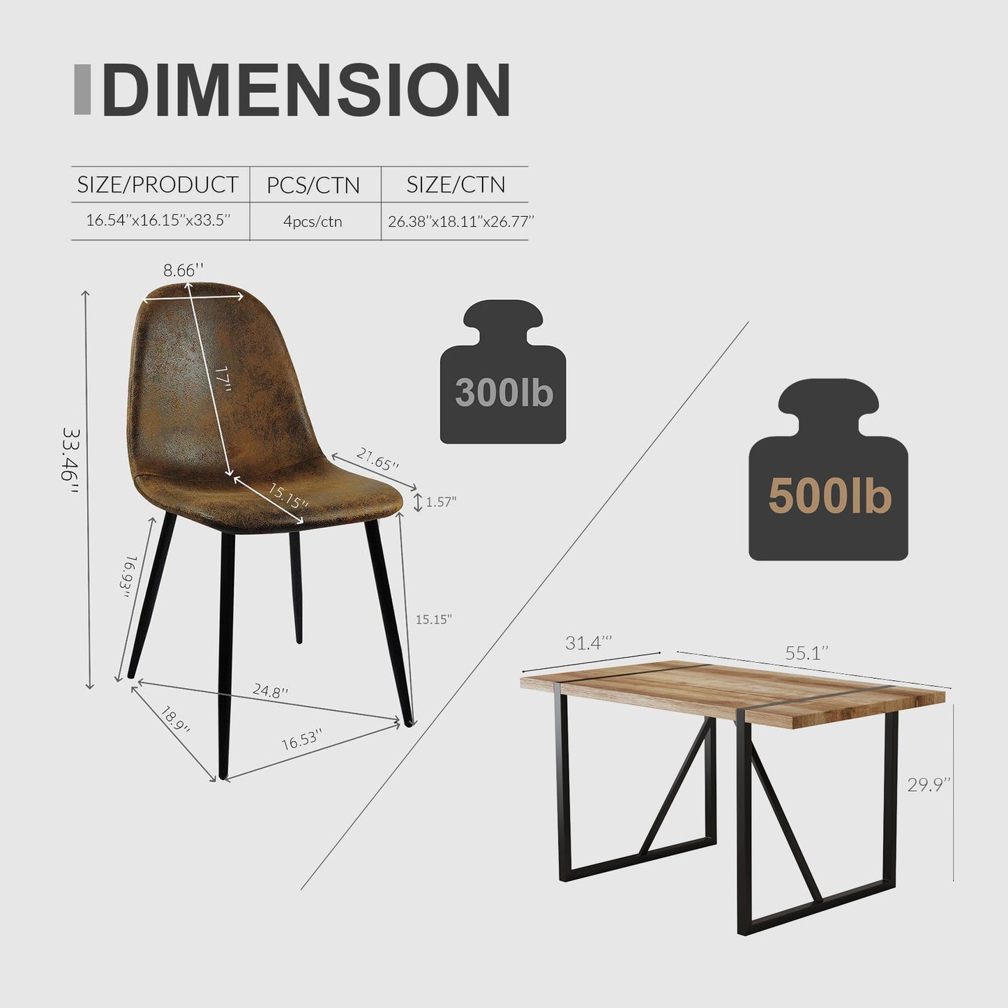 Dining Table and 4 Modern Dining Chairs by Blak Hom