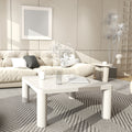 Modern Minimalist Cream White Coffee Table by Blak Hom