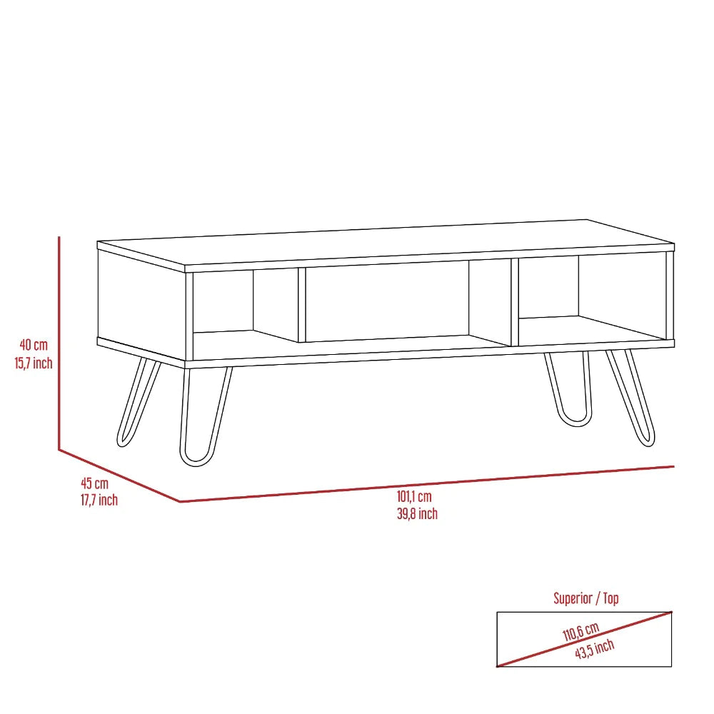 Coffee Table Minnesota, Two Shelves, Carbon Espresso Finish by Blak Hom