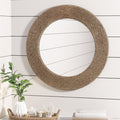 Natural Jute Rope Round Wall Mirror by Blak Hom