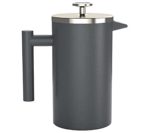 French Press with Thermometer Insulated Stainless Steel Coffee Maker (1.0L | 34fl oz) by Barista Warrior