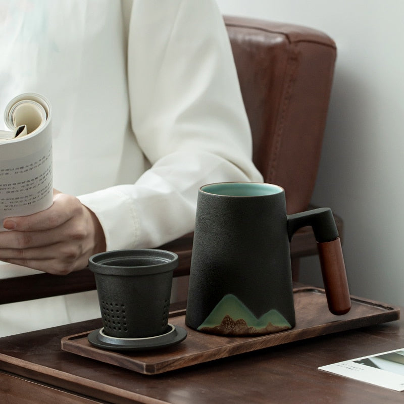 LUWU Mountain Ceramic Tea Mug by Blak Hom