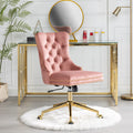 Velvet Upholstered Tufted Button  Office Chair by Blak Hom