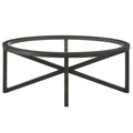 Modern Simple Tempered Glass Coffee Table by Blak Hom