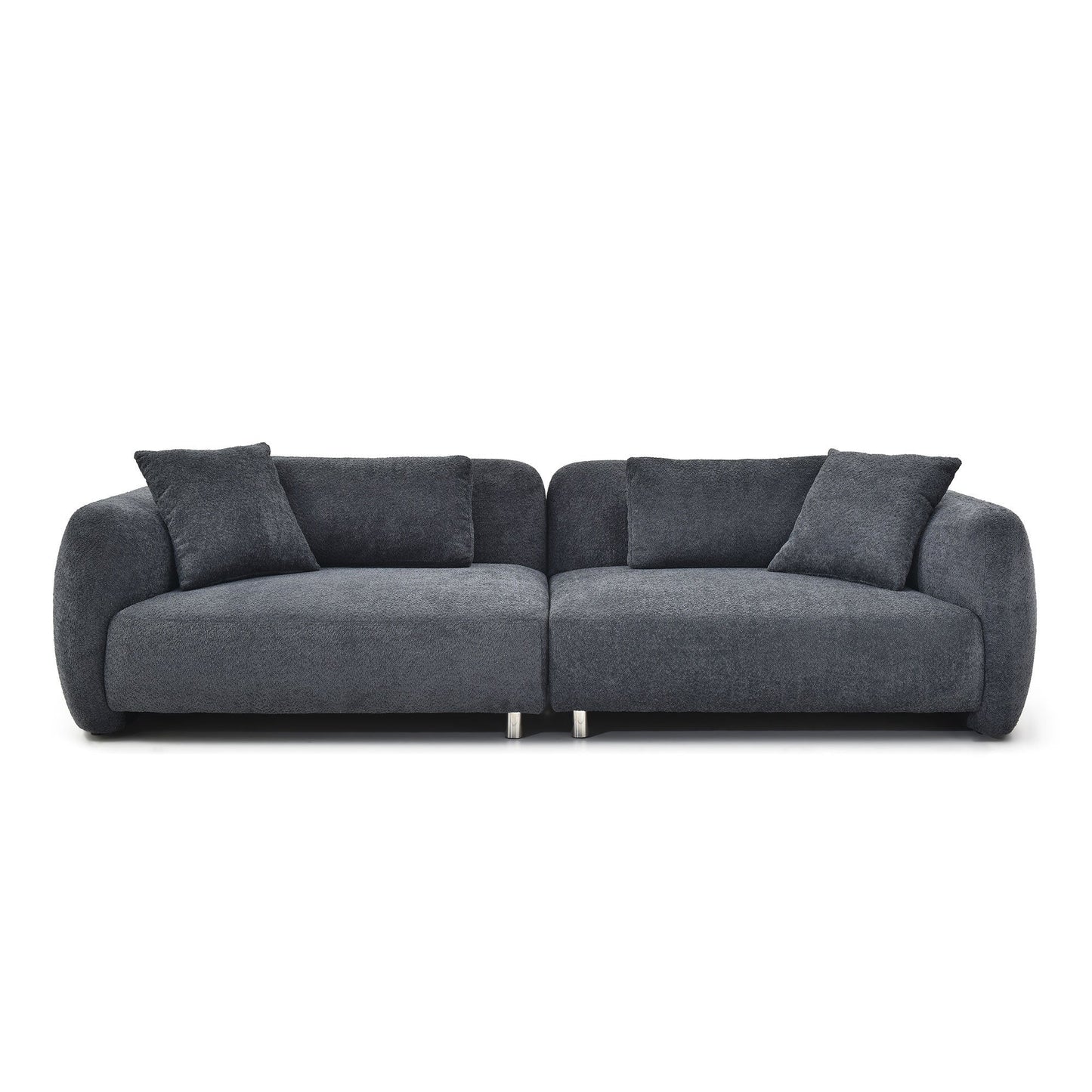 Premium Comfy Teddy Bouclé Couch with 4 Pillows by Blak Hom