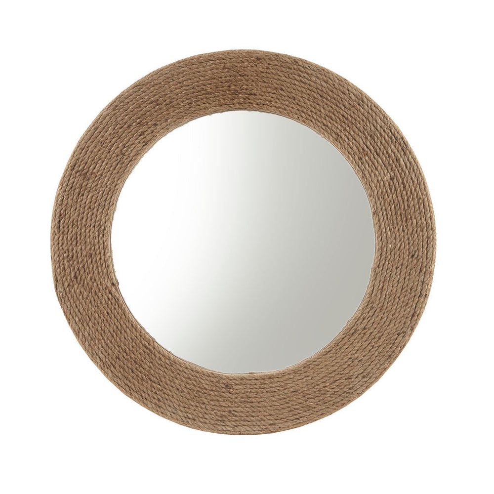 Natural Jute Rope Round Wall Mirror by Blak Hom