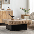 Three-dimensional Rough Pattern Square Retro Coffee Table by Blak Hom