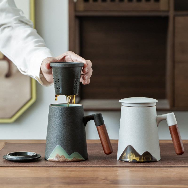 LUWU Mountain Ceramic Tea Mug by Blak Hom