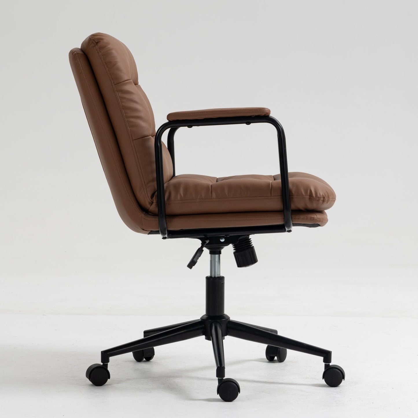 Mid Back PU Leather Home Office Chair by Blak Hom