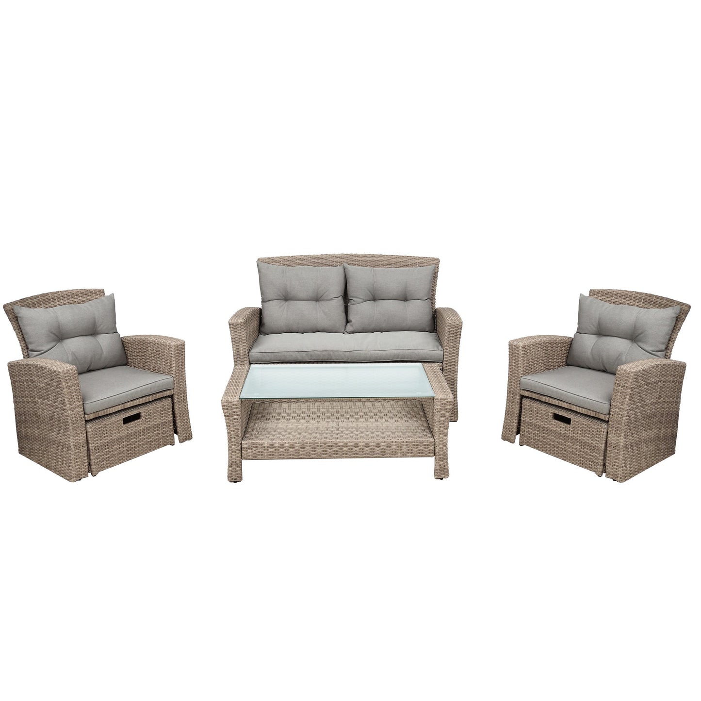 Set Of 4 Piece Outdoor Patio Furniture by Blak Hom