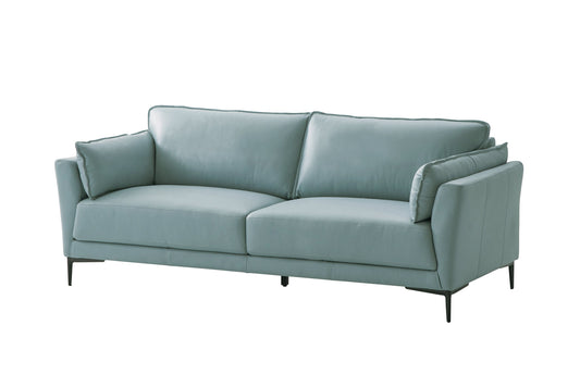 ACME Mesut Sofa, Light Blue Top Grain Leather by Blak Hom