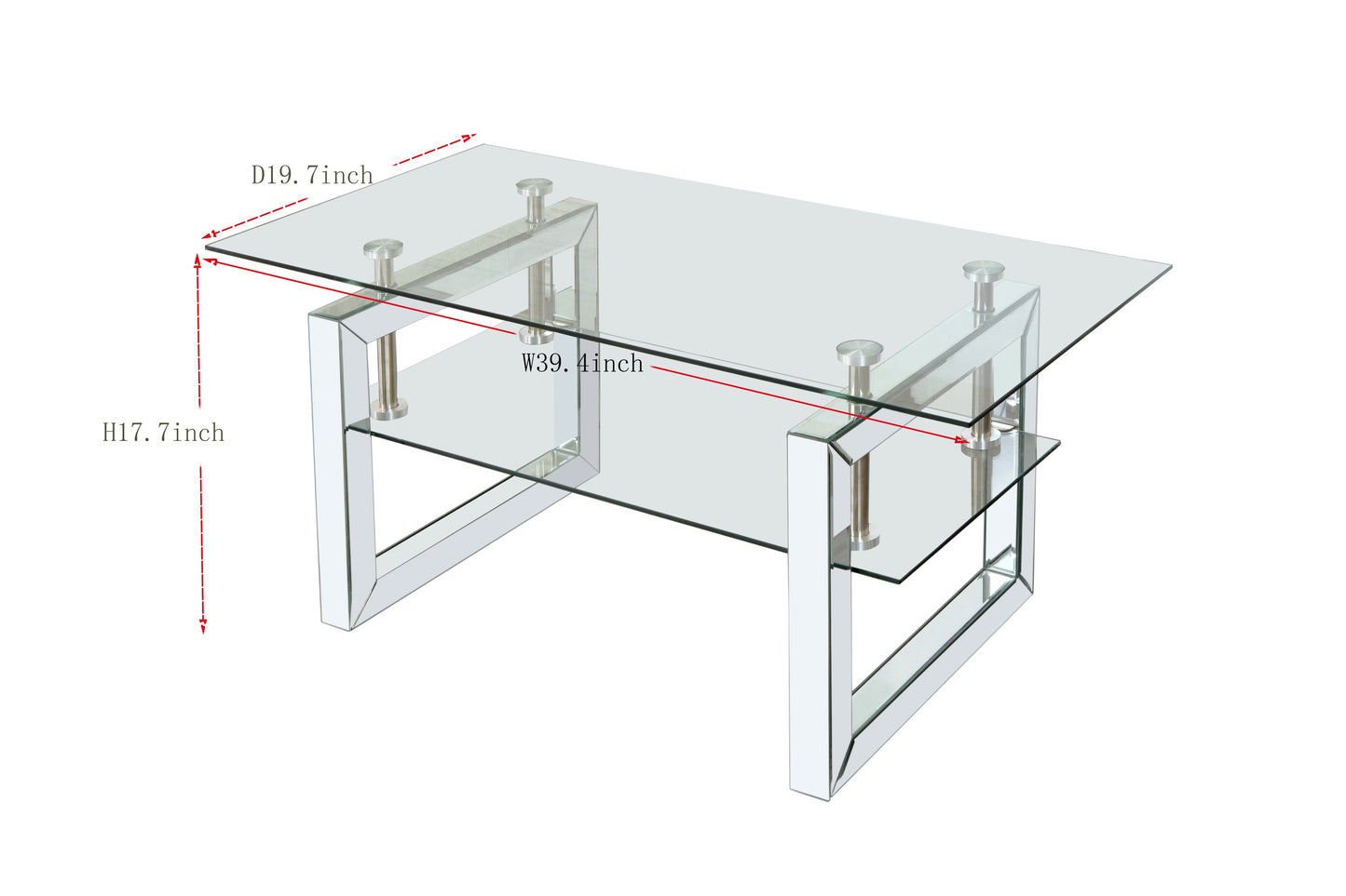 Transparent Tempered Glass Coffee Table by Blak Hom