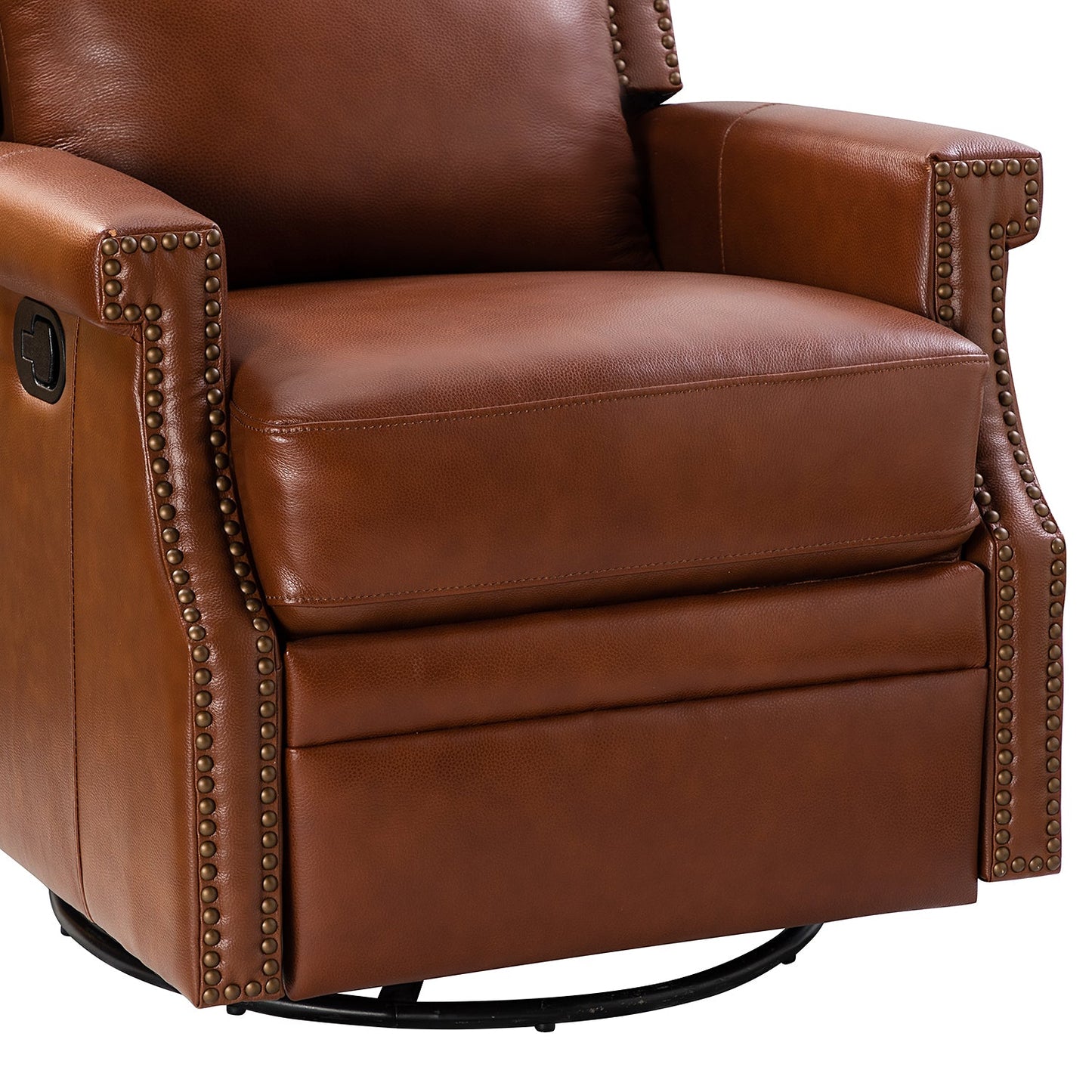 Genuine Leather Swivel Rocker Recliner by Blak Hom