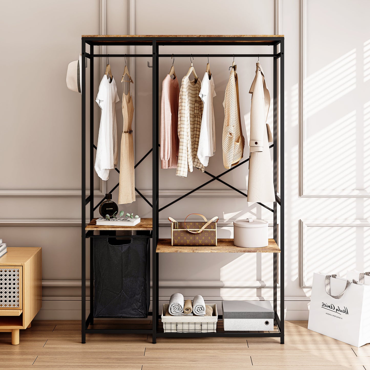 Portable Wardrobe Clothes Rack by Blak Hom