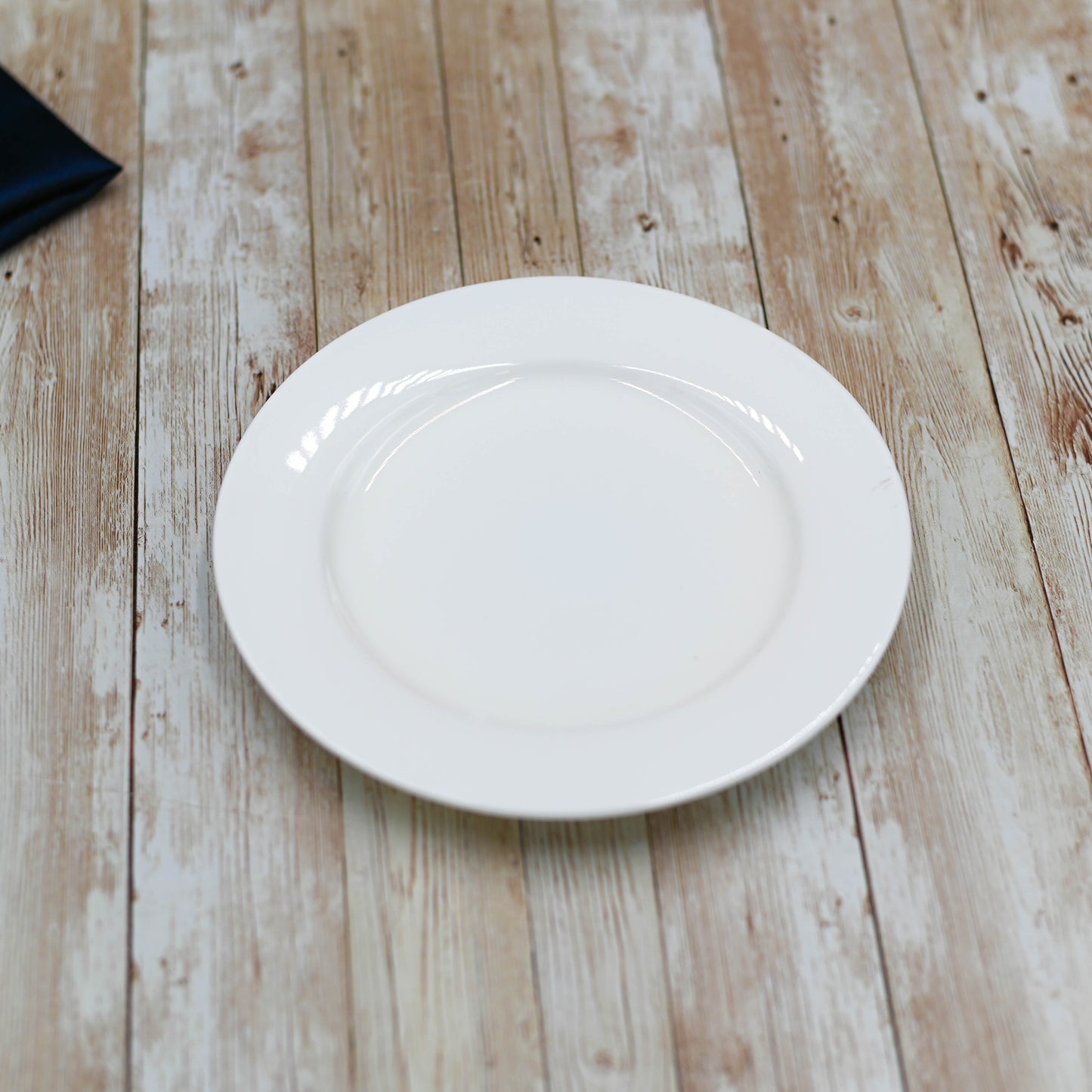 Set Of 12 Professional Rolled Rim White Dessert Plate 7" inch | 18 Cm by Wilmax Porcelain