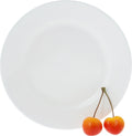 Set Of 12 Professional Rolled Rim White Dessert Plate 7" inch | 18 Cm by Wilmax Porcelain