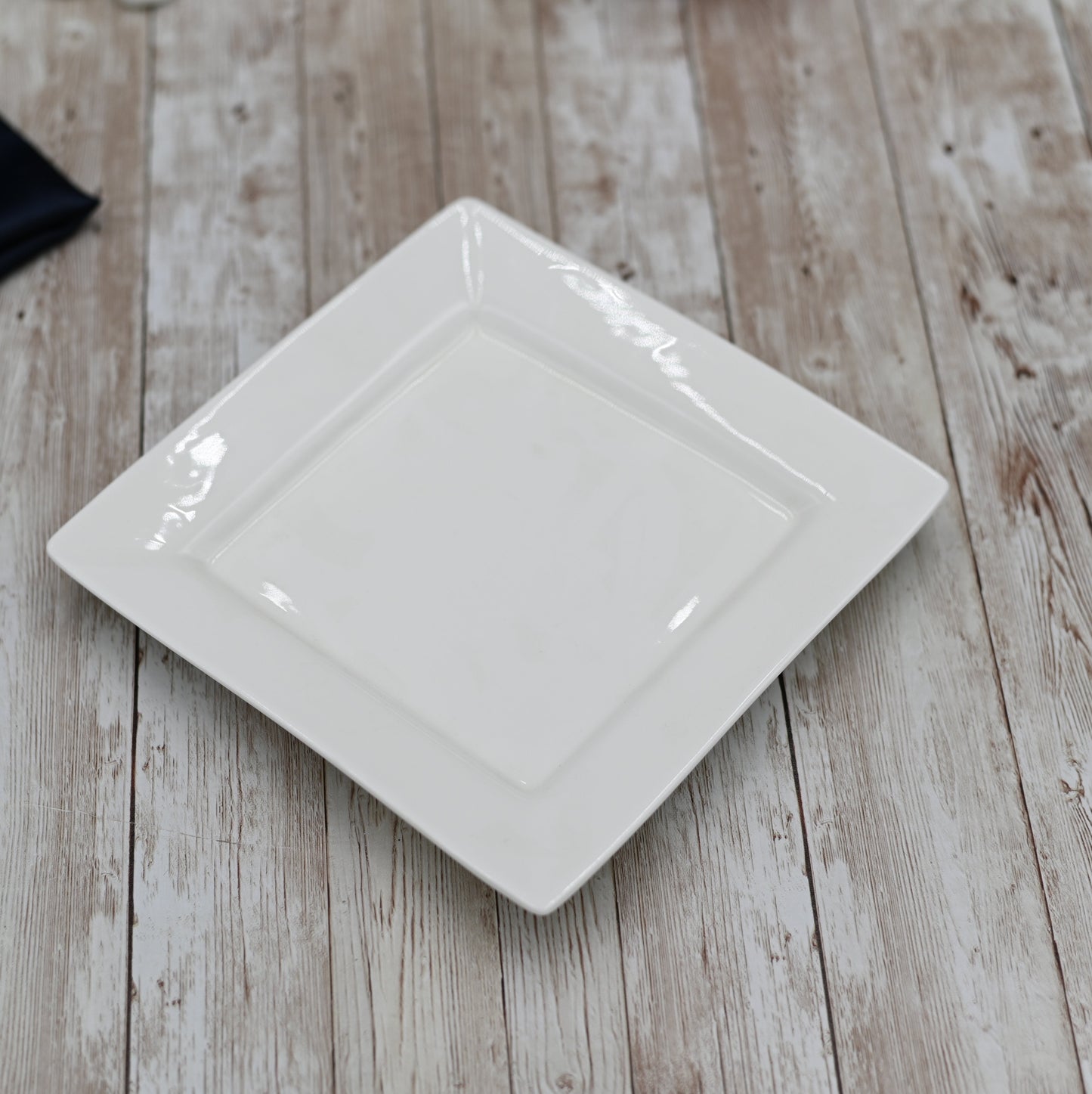 Set Of 3 White Dinner Plate 10" inch X 10" inch| 25 X 25 Cm by Wilmax Porcelain