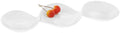 Set Of 3 White Divided Sauce Dish 14.5" inch | 37 Cm by Wilmax Porcelain