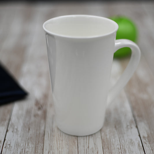 Set Of 6 White Mug 19 Oz | 550 Ml by Wilmax Porcelain