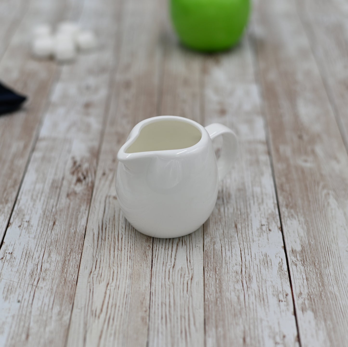 Set Of 6 White Creamer 5 Oz | 150 Ml by Wilmax Porcelain