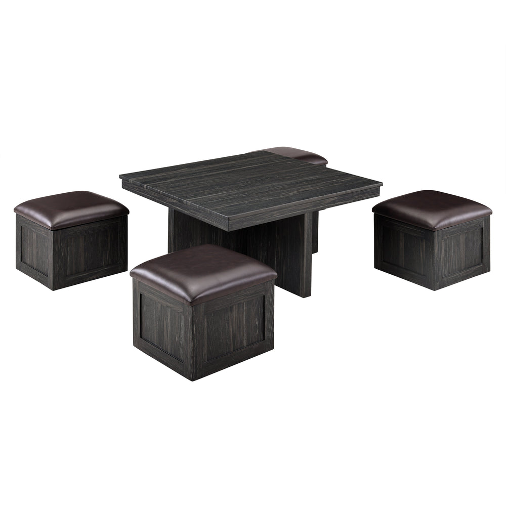 Coffee Table with 4 Storage Stools by Blak Hom