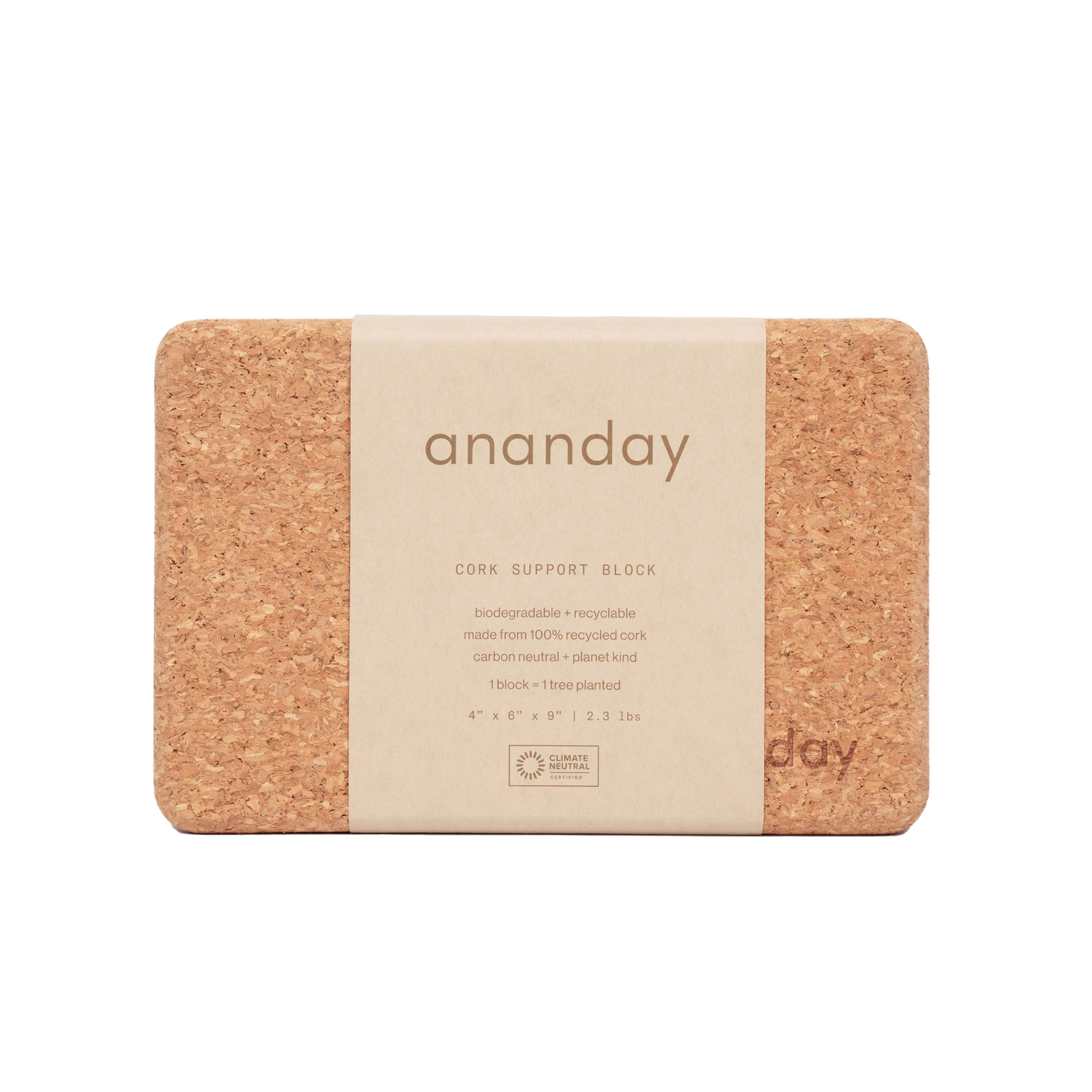 Cork Yoga Block by Ananday