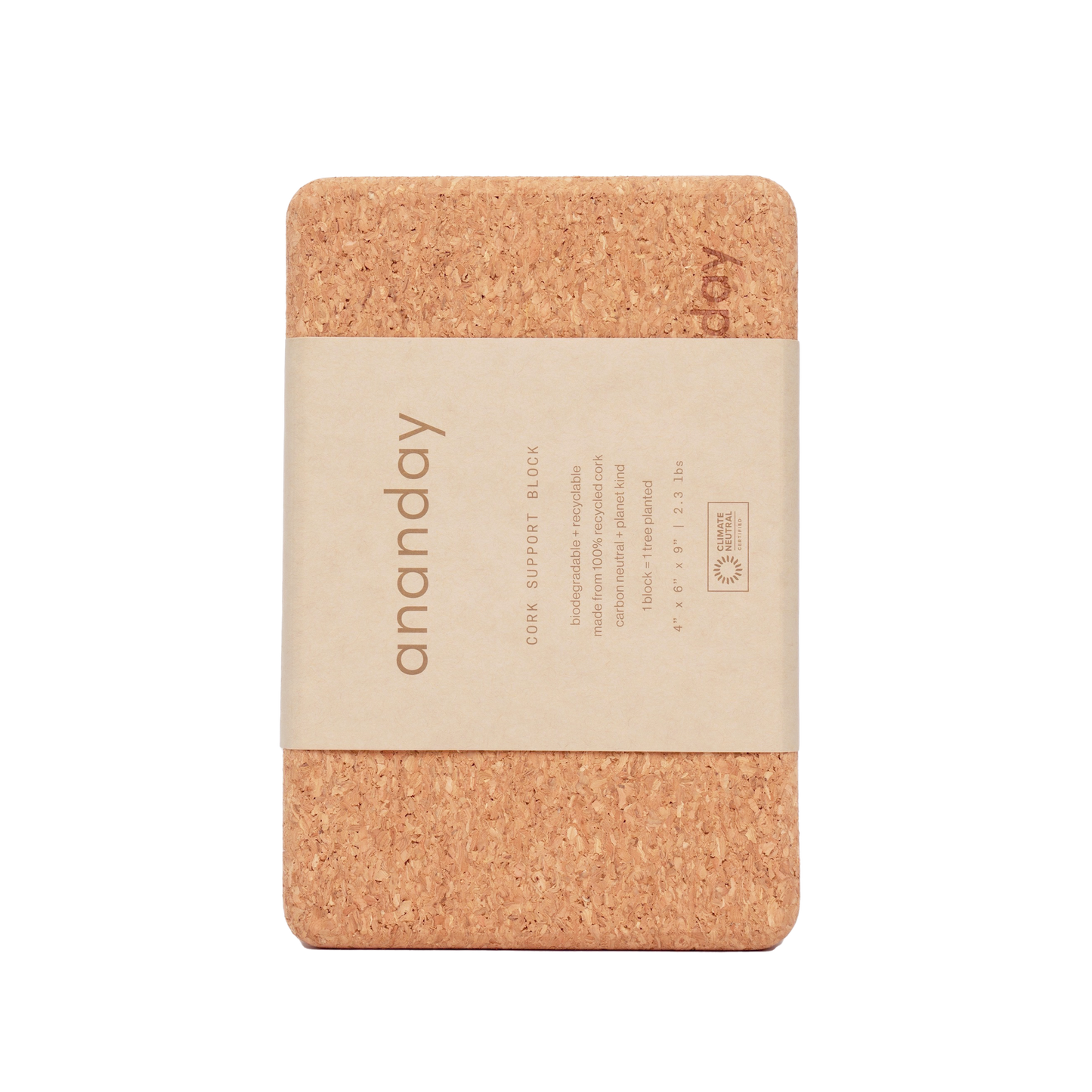 Cork Yoga Block by Ananday
