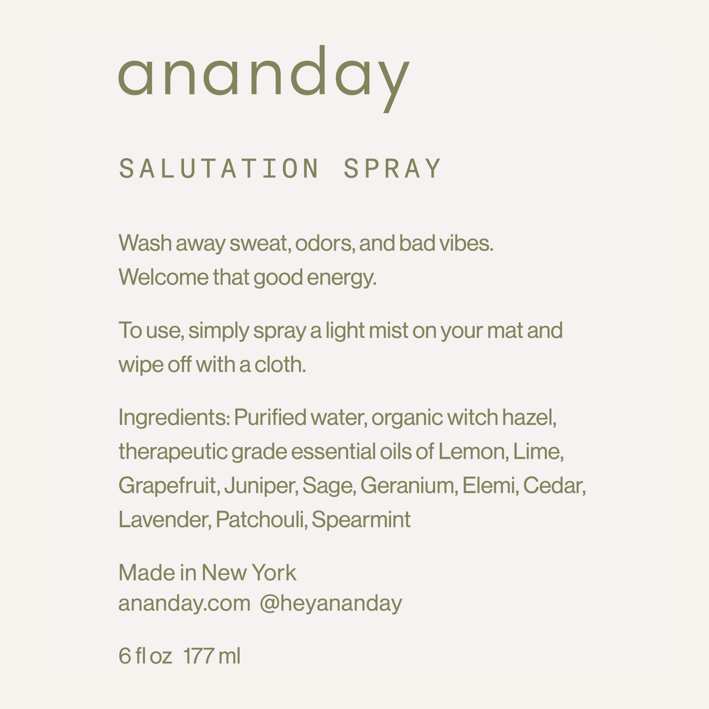 Sage & Citrus Mat Cleaner (Spray) by Ananday