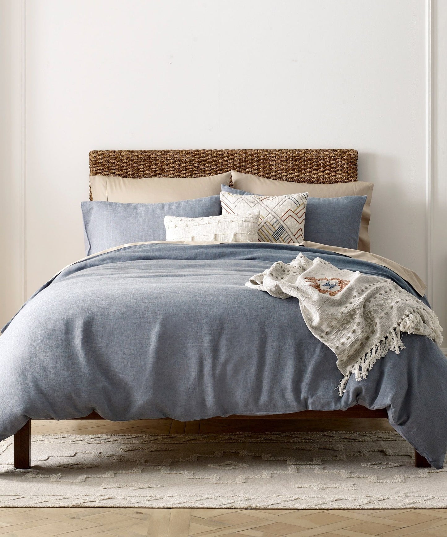 Vivie Solid Stone Washed Duvet Set by Blue Loom