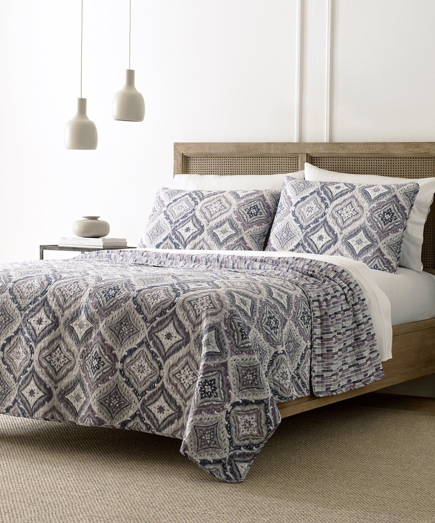 Sabra Reversible Print Quilt Set by Blue Loom