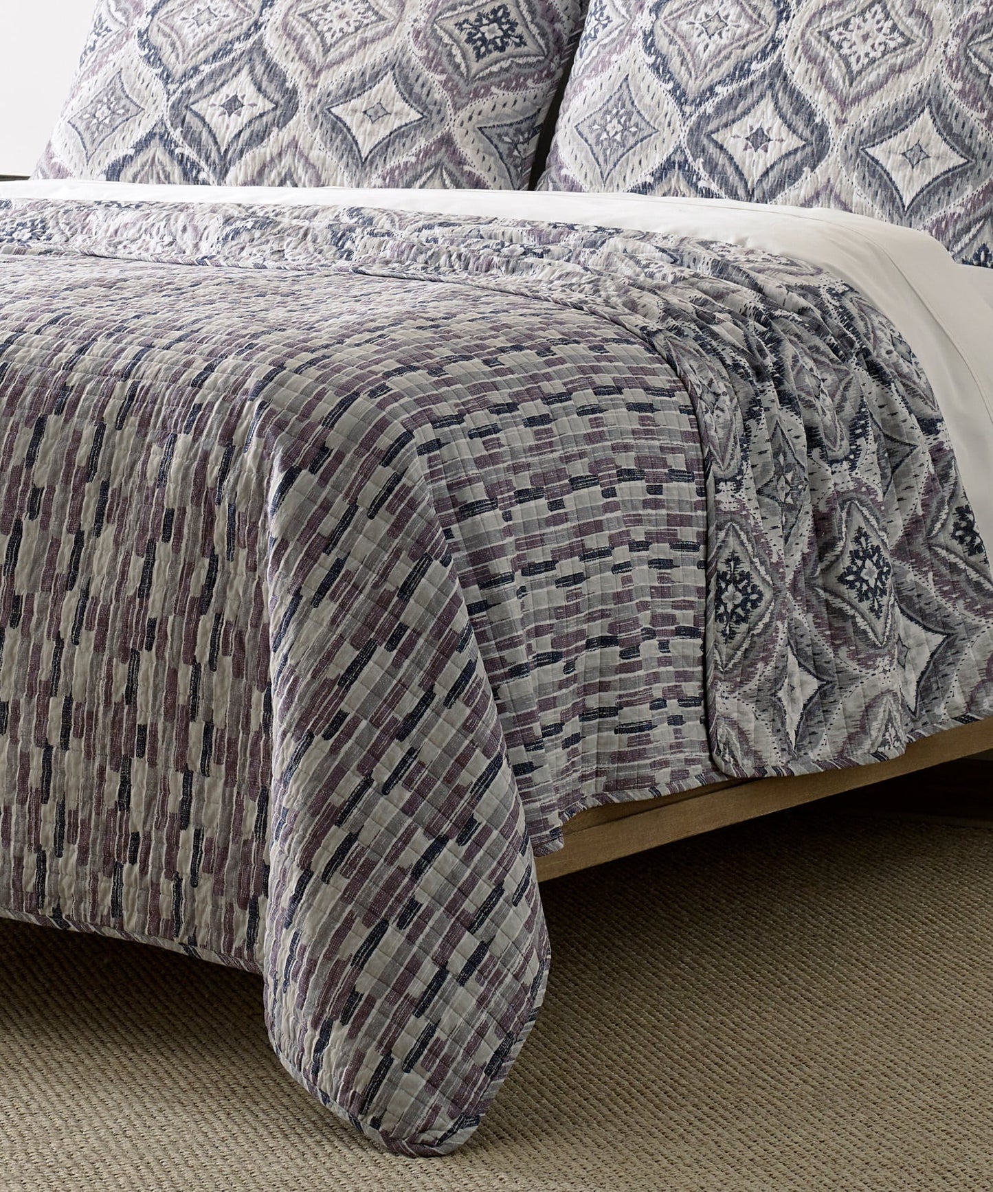 Sabra Reversible Print Quilt Set by Blue Loom