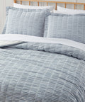 River Puckered Striped Jacquard Comforter Set by Blue Loom