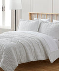 River Puckered Striped Jacquard Comforter Set by Blue Loom