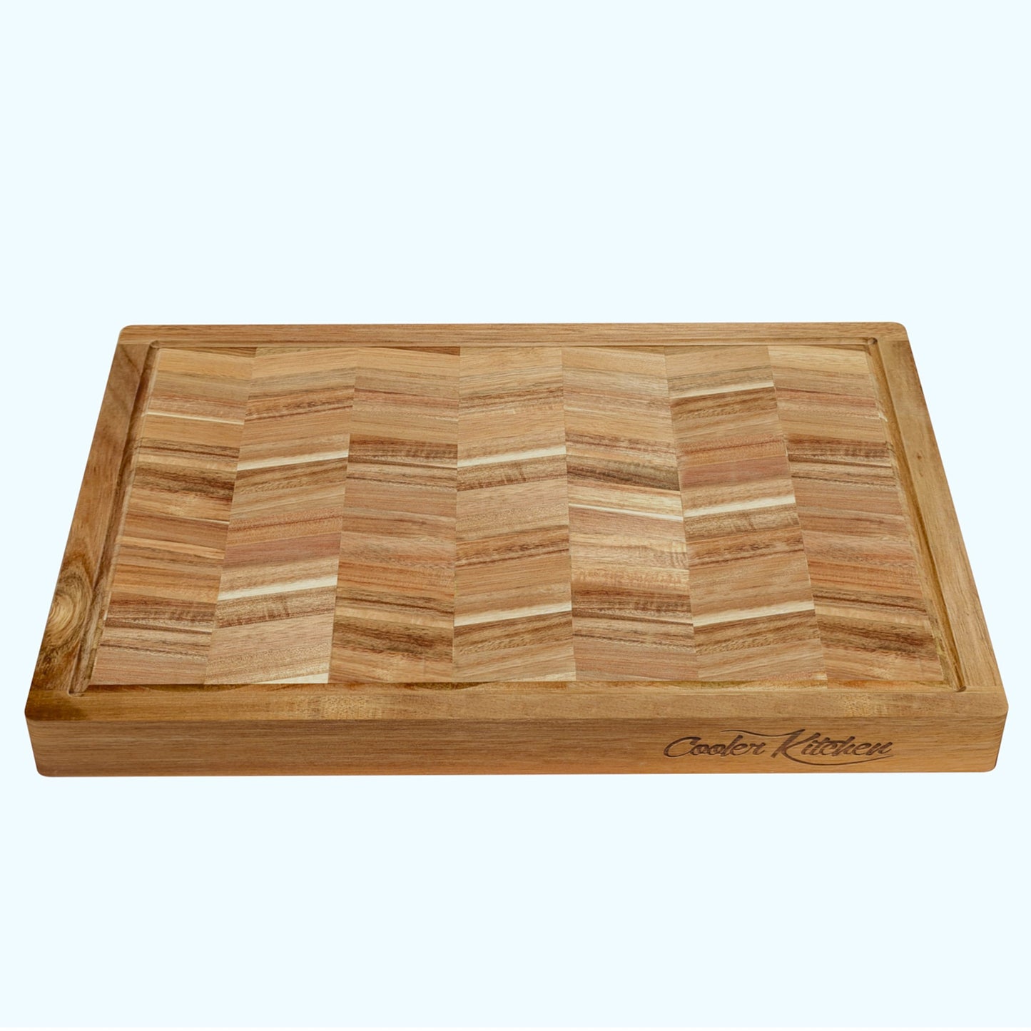 Extra Large Acacia Wood Cutting Board 1.5 Inches Thick - Large Wooden Cutting Board for Kitchen w/Juice Grooves and Handles by Cooler Kitchen