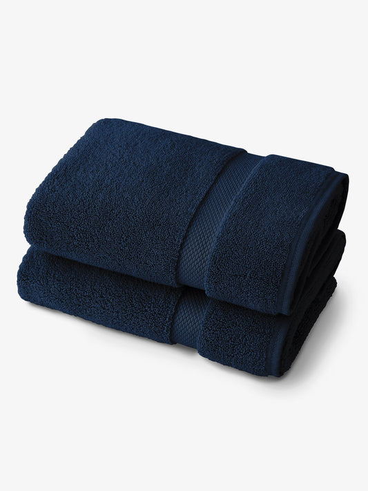 Navy Supima Cotton Bath Towels (Pair) by Laguna Beach Textile Company