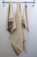 Pastel Bonini Chevron Beige Brown 3 Pc. Set by Turkish Towel Collection