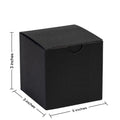 Cube Black Gift Tuck Top Boxes 36 Pack 3X3X3 by Hammont