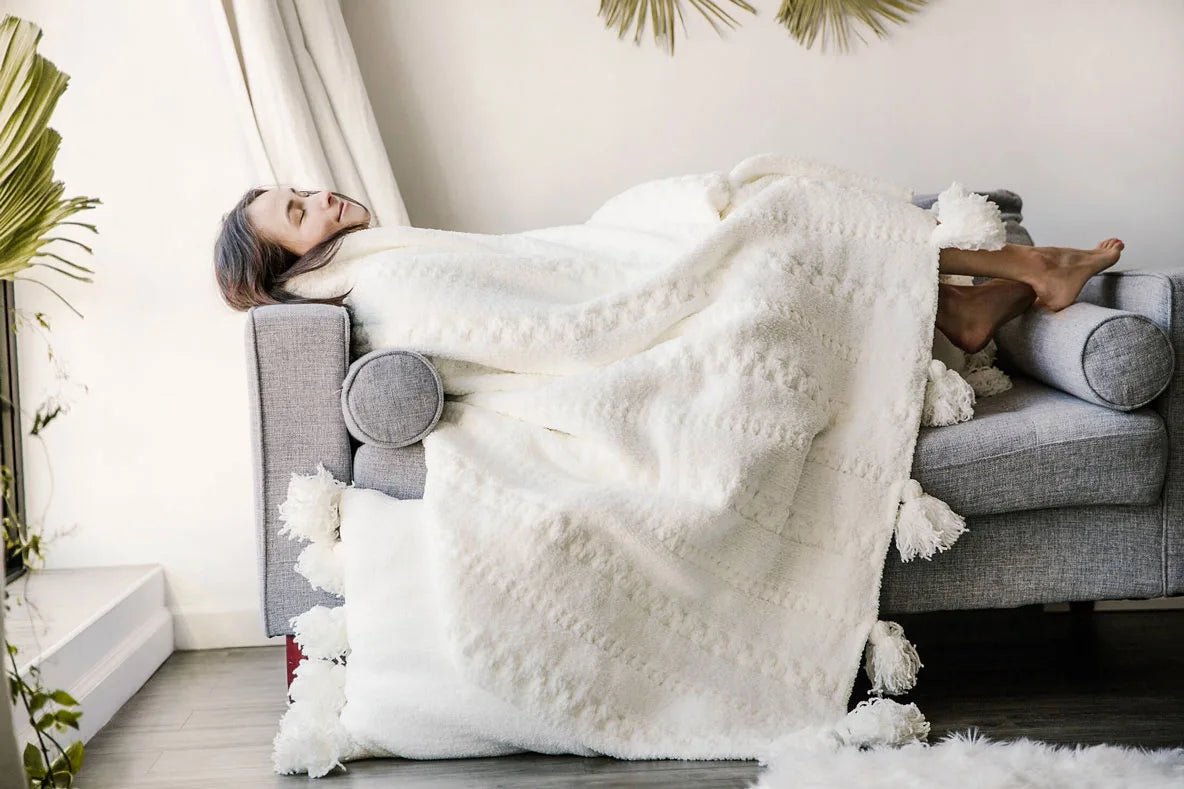 Braided Pom Pom Throw by Sunday Citizen